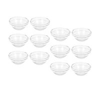 Ipetboom Bol de Mélange Masque Facial en Verre Lot de 12 Transparents 6X6X3Cm Accessoires pour Soins du Visage à Domicile Adaptés Huiles Essentielles Présent Pratique pour Famille