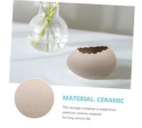 Ipetboom Bol de Rangement Créatif Forme de Coquille Œuf Bol Dessert et Glace Grand Vase Décoratif Antidérapant pour Fleurs et Pâtisseries