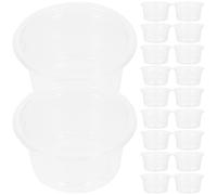 Ipetboom Bol De Reptile Compact Transparent 4.7X4.7X2.5 Cm Accessoire Alimentation pour Gecko Lézard Serpent Tortue Araignée Plat d'eau Facile À Nettoyer