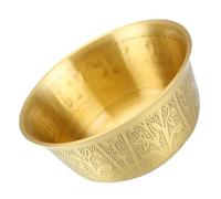 Ipetboom Bol Décoratif en Cuivre Doré 2,6 Pouces pour Offrandes Bouddhistes, Bol d'Eau du Temple Résistant et Facile à Nettoyer, Accessoire Décoratif pour Maison, Temple et Salle de Yoga