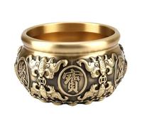 Ipetboom Bol Feng Shui Laiton Bassin Trésor Richesse et Abondance Décoration Chance pour Bureau et Maison Bol Fortune et Prospérité avec Gravures Artistiques