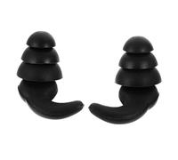 Ipetboom Bouchons Oreilles Silicone Noirs Réutilisables Étanches et Insonorisants pour Natation Sommeil et Protection le Bruit Au Travail Adaptés Aux Hommes et Femmes