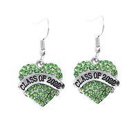 Ipetboom Boucle D'oreille Cœur De Remise De Diplôme Accessoire D'oreille Avec Pierre Pour Femme Cadeau Unique Pour Diplômés De Lycée Ou Université