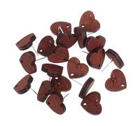 Ipetboom Boucles D’oreilles en Bois Forme Cœur 20 Pcs 13x15 Mm Légères Naturelles pour Création DIY Bijoux Femmes Filles Accessoires Charmants Saint-valentin