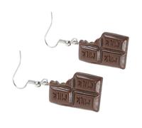 Ipetboom Boucles D’Oreilles Pendantes Chocolat 3D pour Femme Légères en Résine et Alliage Petites Boucles D’Oreilles Gourmandes Accessoire Fantaisie pour Soirée et Présent Original