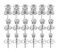 Ipetboom Boucles D'oreilles en Acier Titane à Strass Rond à 6 Griffes, Lot de 9 Paires Résistantes aux Rayures pour Femmes et Hommes, Taille Polyvalente, Bijou en Cartilage Élégant