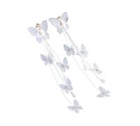 Ipetboom Boucles d'Oreilles Longues en Tulle Clips d'Oreille sans Piercing Bijoux Délicats pour Femmes et Filles Légères et Élégantes pour Usage Quotidien