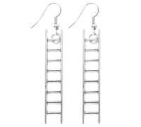 Ipetboom Boucles D'oreilles Pendantes Sûres et Résistantes la Décoloration en Alliage Argenté, Forme Échelle, Style Punk Rock pour Fêtes de Fin D'année et Nouvel An