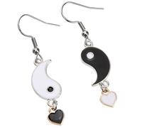 Ipetboom Boucles Doreilles Pendantes Tai Chi pour Femmes Design Créatif Noir et Blanc et Accessoires Mode Quotidiens et Originaux