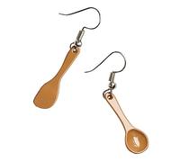 Ipetboom Boucles d'Oreilles Spatule Fait Main en Fil Amusantes Bijoux pour Fêtes et Accessoire Unique en Cuillère