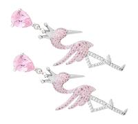 Ipetboom Boucles Oreilles Flamant Pendantes Éclatantes pour Femmes Bijoux Été Parfaites pour Fêtes et Événements Spéciaux