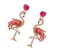 Ipetboom Boucles Oreilles Pendantes Flamant Stylées Rouge Accessoires et Durables pour Femmes Bijoux Anniversaire et Fête
