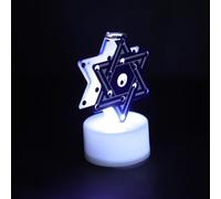 Ipetboom Bougie LED Électrique sans Flamme en Fer Forgé Lumière Blanche Froide Décoration Religieuse pour Fête Juive et Noël Lampe Bougie Sacrée Solide en Plastique Présent Spirituel