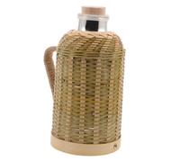 Ipetboom Bouilloire Thermique Verre avec Tissage Capacité Design Rétro Écologique pour Maison et Bureau Bouteille Eau Isolante
