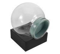 Ipetboom Boule à Neige en Verre Transparente 120 MM Base Carrée en Résine Noire Kit DIY pour Décoration de Noël Loisirs Créatifs et Création Personnalisée Dôme Épais et Robuste pour