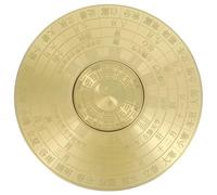 Ipetboom Boussole Traditionnelle Chinoise en Laiton Vintage Boussole Multifonction Portable Miroir Double Face Neuf Palais Accessoire Décoratif Rétro pour Maison et Loisirs Taoïste