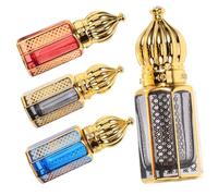 Ipetboom Bouteille de Parfum Rechargeable Verre Vintage avec Bouchon Alliage de Flacons pour Huiles Essentielles et Décoration Intérieur