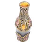 Ipetboom Bouteille de Parfum Vide Flacon Vintage Moyen Orient Bouteille de Fragrance Égyptienne Pierre Jaune pour Échantillons Huiles Essentielles pour Voyager