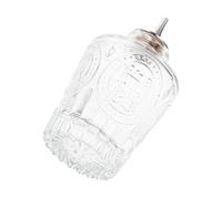 Ipetboom Bouteille en Verre pour Bitters avec Bouchon Amovible, Flacon Sculpté Vintage 250 ML, Accessoire de Bar Professionnel pour Cocktails et Bitters, pour Décoration Intérieure