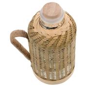 Ipetboom Bouteille Isolante Verre avec Manche et Revêtement Tressé Flacon Thermique Fait Main pour Bureau et Usage Domestique et Décoratif Isolation Longue Durée