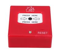 Ipetboom Bouton D'alarme Manuelle de Réinitialisation d'urgence Incendie Fire-08, Interrupteur pour Réarmement Manuel, Plastique Solide, Compatible Systèmes de Sécurité Résidentiels