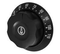 Ipetboom Bouton de Thermostat de Rechange pour Friteuse et Chaudière, Plastique Noir Résistant aux Hautes Températures, Usage la Cuisine, Contrôle Précis
