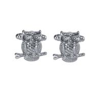 Ipetboom Boutons de Manchette et Confortable à Porter Finition Brillante en Cuivre Forme Chouette 1 Paire Élégante et Originale Homme pour Tenue Formelle et Affaires