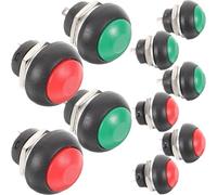 Ipetboom Boutons de Sonnette Étanches à Réarmement Automatique Petit Bouton-Poussoir Fils Kit 10 Pièces pour Maison Bureau et École