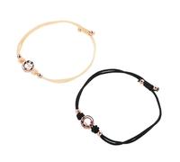 Ipetboom Bracelet Connecté Couple Tissé Ajustable en Corde Coton Cœur Vibrant pour Partenaires Relation à Distance Unisexualité Romantique