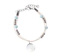 Ipetboom Bracelet du Temps Tissé à la Main Fleurs Séchées Préservées Motif Pissenlit Double Bijou pour Femme Corde Douce et Confortable Présent 1 Pièce