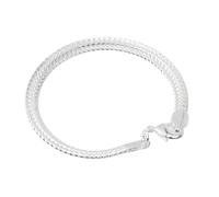 Ipetboom Bracelet Serpent Argenté Réglable Plat pour Femmes et Filles Élégant Boho Accessoire Mode Ajustable