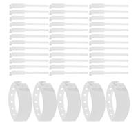 Ipetboom Bracelets D’Identification Médicale Jetables Blancs 100 Pièces Résistants à L’Eau et Déchirure Poignet Réglable pour Hôpitaux et Établissements de Santé