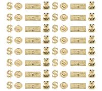 Ipetboom Breloques En Métal Doré Pour Ongles 200 Pièces Set Assorti Symboles Monétaires Petits Breloques Nail Art Fête Soirée