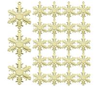 Ipetboom Breloques Flocons de Neige de Noël - 60 Pièces, Pendentifs Creux en Plastique pour Sapin, Fabrication de Bijoux, Accessoires Suspendus, Décoration de Porte, Fenêtre, Pays Des Merveilles