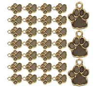 Ipetboom Breloques Patte de Chien Alliage Zinc 100 Pcs pour Bijoux DIY Garçon et Filles Adultes Couleur Bronze Antique Création Bracelets Colliers Artisanat Présents Loisirs