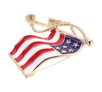 Ipetboom Broche Drapeau Américain en Strass et Cristal, Insigne Patriotique Unisexe Léger, Épingle Décorative pour Fête de L'indépendance et Commémoration des Anciens, Accessoire Bijou