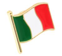 Ipetboom Broche Drapeau Italie Métal Créative Épingle de Mode pour Vêtements Décoration Unisexe avec Pin Robuste Accessoire Festival et Cadeau