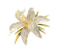Ipetboom Broche Fleur en Décorative Élégante pour Femme, Accessoire Mode Petit Format, Broche à Pin’s pour Tailleur et Tenue Habillée, Présent Cérémonie et Mariage