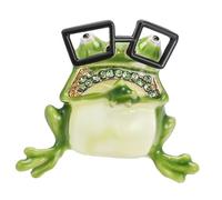 Ipetboom broche grenouille broches pour femmes émail mignon épingle grenouille jolie épinglette Épingle à chapeau broche châle épinglette décorative revers à revers Alliage de zinc Vert