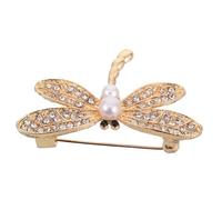 Ipetboom Broche Libellule Ornée de Cristaux pour Femme Épingle à Foulard Badge Décoratif pour Vêtements et Sacs