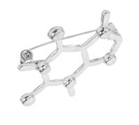 Ipetboom broche moléculaire broches et épingles pour femmes broche d'épingle de sécurité épingles de col pour hommes broche épingles à nourrice Alliage de zinc Silver