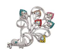 Ipetboom Broche Paon Vintage Épingle à Corsage Motif Animal Pince Châle Foulard Style Chinois Bohème Décoration
