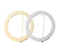 Ipetboom Broche Ronde en Alliage 31mm Valve de Sécurité, Épingles Métalliques Décoratives pour Vêtements, Facile à Utiliser, Lot de 2 pour Usage Quotidien