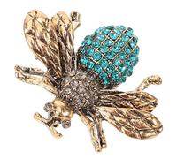 Ipetboom Broche Vintage En Émail Avec Strass Étui Rétro Antique Bleu Pour Badge Jolie Broche Épingle À Vêtements Épingle À Revers Épingles Artisanales Broche À Vêtements Épingle À
