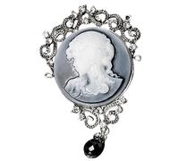 Ipetboom Broche Vintage Portrait de Dame pour Vêtements Écharpes et Chapeaux Accessoire Victorien pour Femmes