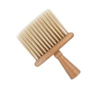Ipetboom Brosse à Cheveux de Barbier avec Manche Bois Brosse de Nettoyage pour Coupe de Cheveux Plumeau pour Cou de Barbier