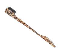 Ipetboom Brosse à Sourcils Double Embout Taille Standard Brosse Peigne Multifonctionnelle Portable pour Femmes Usage Voyage Imprimé Léopard