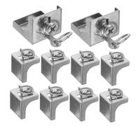 Ipetboom Butées de Fin de Course en Acier Inoxydable pour Rail de Rideau Argenté, Fixation Sécurisée et Installation Facile, 10 Pièces Accessoires pour Tringle à Rideaux
