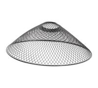 Ipetboom Cache-ampoule en Fer Noir Mat 19x9 Cm Suspendre, Abat-jour en Treillis Métallique Creux, Abat-jour de Plafond Vintage pour Restaurant et Maison, Accessoire Éclairage Décoratif