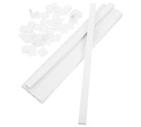 Ipetboom Cache-Câbles Mural en PVC Ignifuge 20X10 MM Lot de 10 Set de Goulottes Autocollantes 40 CM sans Perçage pour Gestion et Dissimulation Sécurisée des Câbles Électriques sur Mur